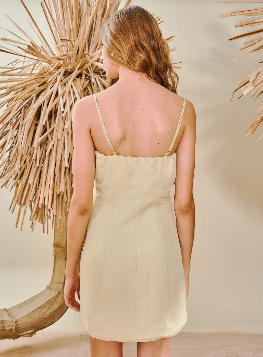 Short Tailored Straight Linen Dress