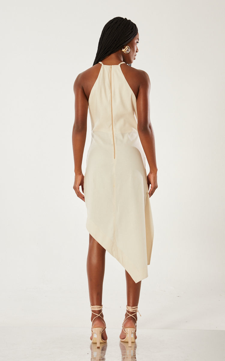 Draped Mullet Dress
