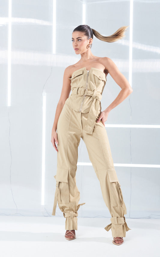 Trousers with ankle ties