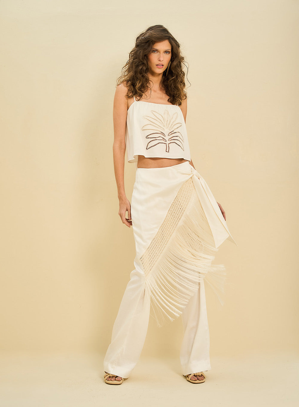 Fringed Shirt and Pants Set